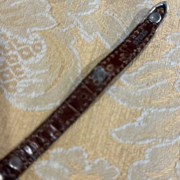 BRIGHTON “Fleur De Lis” Hearts Brown Leather BRACELET - Picture 6 of 10